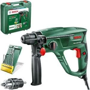 Bosch Bohrhammer PBH 2500 SRE - 600 Watt, leistungsstarkes Hämmern in Beton und Mauerwerk, inkl. Koffer und werkzeuglosem SDS-plus Wechsel