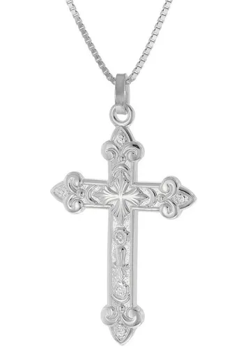 trendor Herren-Halskette mit orthodoxem Kreuz aus 925 Silber - Elegante Ketten für Herren mit massivem Kreuzanhänger aus Sterlingsilber 925, ideal als Geschenkidee für besondere Anlässe.