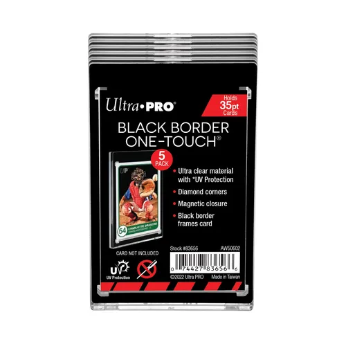 Ultra Pro - 35PT Black Border UV ONE-TOUCH Magnetic Holder (5 count pack)
