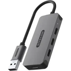 USB-A zu 4x USB-C Hub (15 cm) - USB-Hub mit 4 superschnellen USB-C-Anschlüssen, ideal für Windows, Mac und Chromebook – perfekte Lösung für schnelles Datenmanagement und Stromversorgung im Homeoffice oder unterwegs.