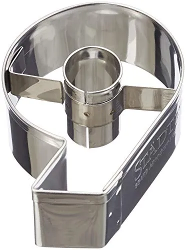 Staedter Haus Cookie Cutter edelstahl 6,5 cm, silber, Nummer 6/9