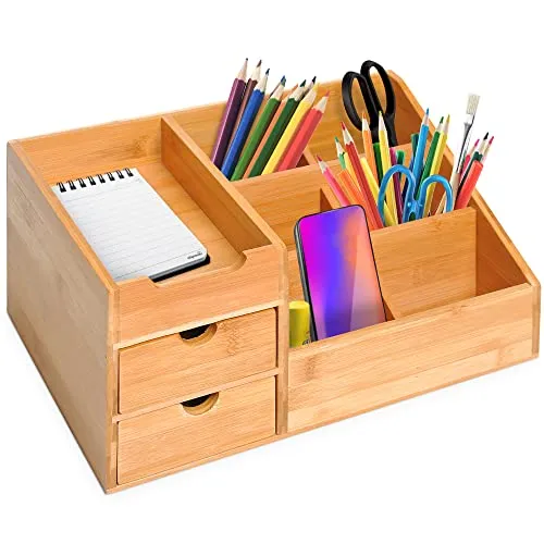 HOMCOM Schreibtischorganizer mit 2 Schubladen
