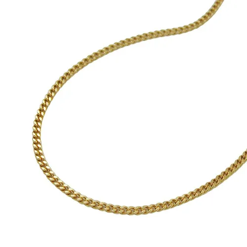 1,1mm Kette Collier Panzerkette aus 375 Gold Gelbgold 38cm Damen Goldkette