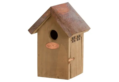 esschert design Nistkasten Nistkasten für Zaunkönig aus Kiefernholz mit Kupferdach