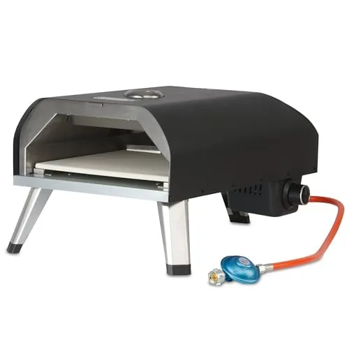 BBQ-Toro Gas-Pizzaofen - Mobiler Gas-Pizzaofen mit 4 kW und Pizzastein, ideal für knusprige Pizza und Flammkuchen, perfekt für Grillabende im Freien.