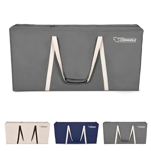 GoSports Unisex-Erwachsene CH-CASE-03-GRAY Pro Grade Canvas Cornhole Case | 100 x 600 cm, Grau