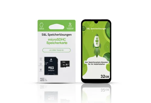 Tec-Expert microSD Karte S&L für LG V50S ThinQ 5G Speicherkarte (32 GB, Class 10, microSDHC)