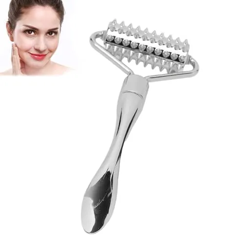 SIXHAOBU Gesichtsmassage Roller, Gesichtsroller, Massage Gesicht, Muskelentspannende Akupunkturrolle, Face Massager für Körper Gesichtsmassage Hand Hals fördert die Durchblutung