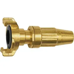 GEKA-Spritzdüse mit Kupplungsanschluss aus Messing, DN 25 - Bewässerung: Robuste Spritzdüse aus Messing für max. 40 bar, ideal für vielseitige Anwendungen in Industrie, Bau und Garten. Erhältlich in starrer und drehbarer Ausführung.