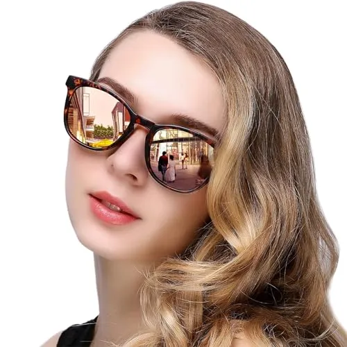 KANASTAL Sonnenbrille Verspiegelt Rosa Klassisch Retro Vintage Sonnenbrillen Damen mit UV400 Schutz