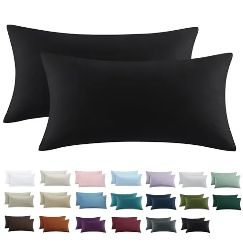 Tifschlaf Kissenbezug 40 x 80 2er Set in schwarz von Tifschlaf