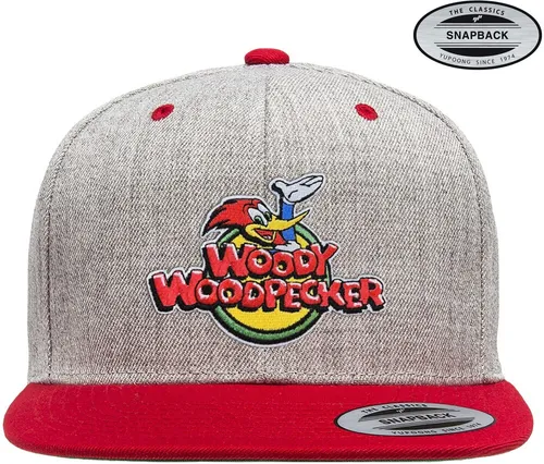 Woody Woodpecker Classic Logo Premium Snapback Cap - Stylische Snapback Cap für Herren mit ikonischem Woody Woodpecker Logo, ideal für Freizeitoutfits und Outdoor-Aktivitäten.
