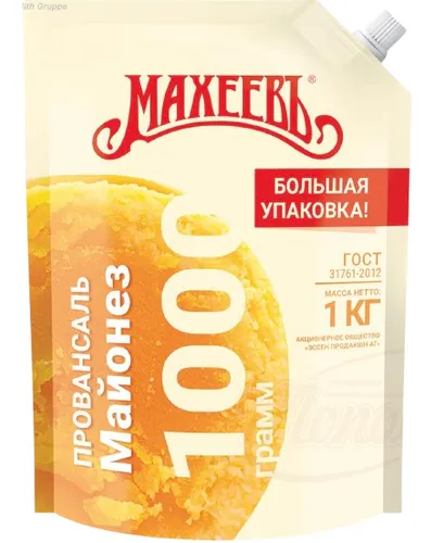 Macheev Salatmayonnaise „Provencal“ mit Süßungsmittel, 1040 ml