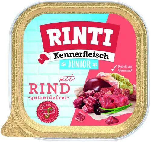 Rinti Schale Kennerfleisch Plus Junior mit Rind 9x 300g von RINTI