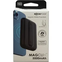 Boompods MagClix Magnetic Powerbank Schnellladefunktion 5000mAh wireless - Schwarz
