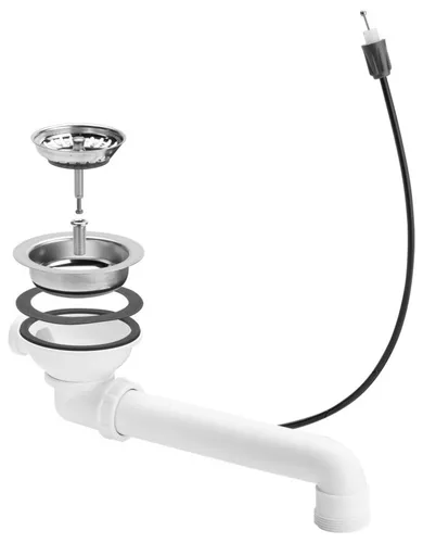 Viega Ablaufventilset 7139.16 aus Kunststoff in Weiß - Sanitärinstallation: Langlebiges und leicht zu installierendes Ablaufventilset für eine zuverlässige Abwasserentsorgung.