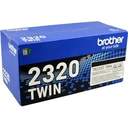Brother TN-2320TWIN - 2er-Set Schwarz Toner, hochwertige Druckqualität für Brother HL L MC Modelle, bis zu 5200 Seiten Druckleistung!