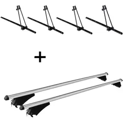 Fahrradträger Set ORION + Relingträger Tiger XL für Audi A6 4F Avant - Fahrradträger Set für Audi A6 4F Avant 04-11, inkl. 4x Dachträger für bis zu 4 Fahrräder. Einfache Montage und maximaler Komfort für lange Fahrten.