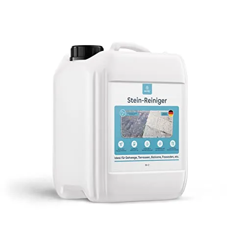 eco:fy Stein- und Platten Intensivreiniger 10L - Chlorfreier und säurefreier Reiniger für Terrassen und Wege. Entfernt effektiv Schmutz und Grünablagerungen, ideal für alle Steinarten. Nachhaltig und einfach anzuwenden – für ein sauberes Zuhause!