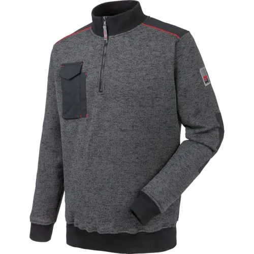 WÜRTH MODYF Fleecetroyer Perseus – Weicher Fleece Pullover mit Stehkragen und Viertel-Reißverschluss – perfekt für Handwerk, Werkstatt, Arbeiten im Freien, anthrazit, Größe XXL