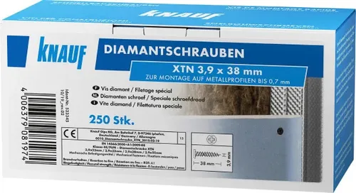 Knauf Diamantschr. XTN 3,9 x 38 mm 250 Stück  Schraube