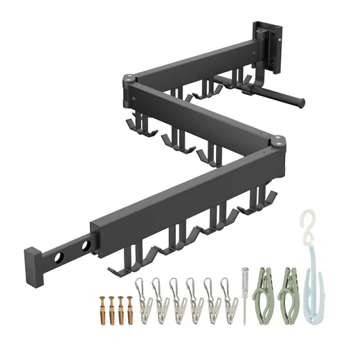 Wäscheständer Wäschetrockner in schwarz von Relaxdays