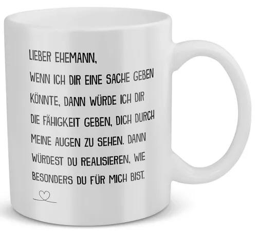 22Feels Tasse Ehemann Geschenk Hochzeitstag Kaffee Männer Geburtstag Valentinstag, Keramik, Made in Germany, Spülmaschinenfest