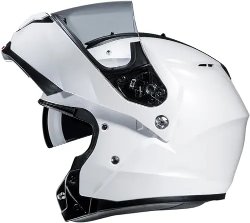 HJC C91N Modularer Motorradhelm, Perlweiß, M in weiß von HJC Helmets