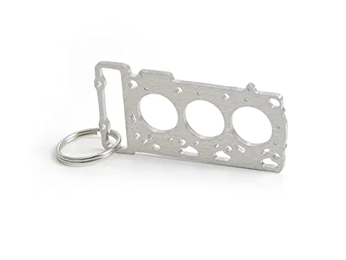DisagrEE Schlüsselanhänger Zylinderkopfdichtung für Smart 3 Zylinder - Edelstahl gebürstet