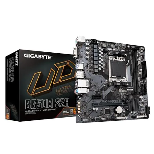 GIGABYTE B650M S2H - Langlebiges Micro-ATX Mainboard, flexible Gestaltung für leistungsstarke Systeme und individuelle Konfiguration