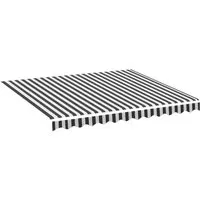 Markisenbespannung Anthrazit und Weiß 3x2,5 m - Markisen & Terrassenüberdachungen - Hochwertige Markisenbespannung in stilvollem Anthrazit für optimalen Sonnenschutz und eine ansprechende Optik.