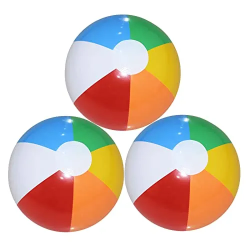 TSHAOUN 3 Stück 12” Rainbow Beach Balls, Inflatable Beach Ball,Schwimmbad Ball Beach Ball für Sommer Strand Party,Strandpoolpartys, Schwimmspielzeug für Sommer Strand Party Jugendliche (3 Pcs)