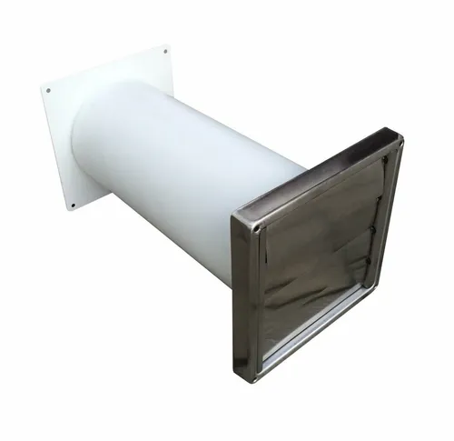 Teleskopkanal-Lüfter Anschluss DN 100 mit Edelstahl Wrasenklappe