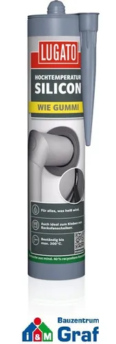 Produktbild LUGATO Hochtemperatur-Silikon WIE GUMMI, ofenschwarz, 310ml