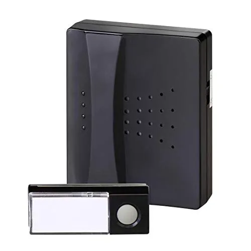 Heidemann Funkklingel Komplett-Set 70831 HX Piano - Türklingelanlagen mit akustischer und optischer Rufsignalisierung, max. Reichweite 150 m, 8 Melodien und 256 selbstlernende Frequenzen für zuverlässigen Empfang.