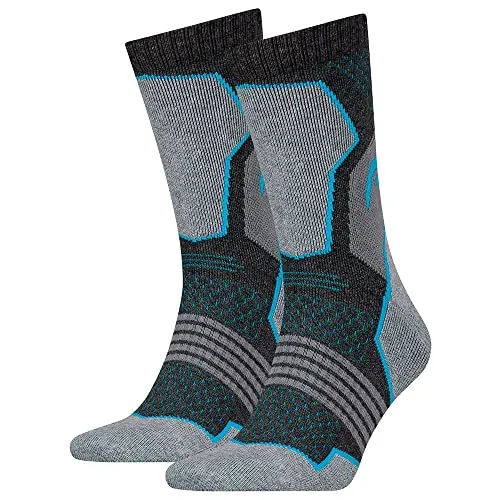 HEAD Unisex Hiking Crew Socks 2 pack