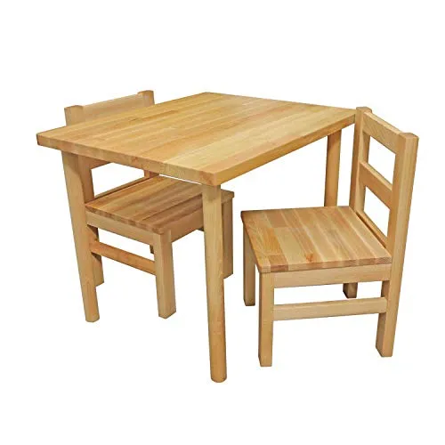 Bubema Kindersitzgruppe – Massivholz Möbel für Kinder - Kinderzimmer-Sets aus robustem Buchenholz, ideal zum Spielen, Basteln und Essen. Langlebig, mit abgerundeten Kanten für Sicherheit, erhältlich als Stuhl, Tisch oder Set.