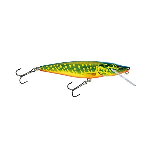 Salmo Pike Wobbler Hecht, Salmo Farben:Hot Pike, Länge/Gewicht/Laufverhalten/Tauchtiefe:11cm / 15g / schwimmend / 0.5-1.0m