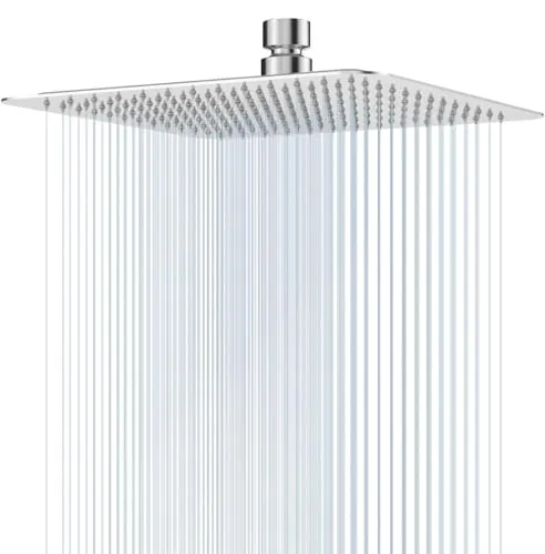 Jmlieben 12 Zoll(30cm) Regenduschkopf Quadratischer Regendusche Duschkopf aus Edelstahl 304 Selbstreinigende Duschkopf Regendusche Brausekopf Chrom (12 Zoll)
