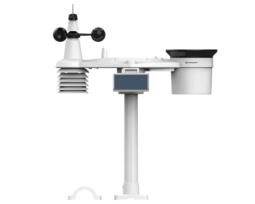 Bresser 7-in-1 Multi Funk Sensor für 4CAST PRO Wetter-Center - Wetterstationen mit 7-in-1-Sensor zur Messung von Außentemperatur, Luftfeuchtigkeit und mehr. Stromversorgung über Solar-Panel, umweltfreundlich und effizient.