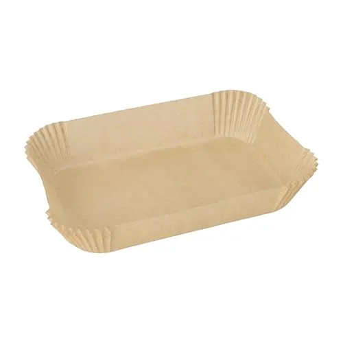 Backpapiere 22 cm x 14 cm x 4,5 cm braun für Heißluftfritteusen (10 x 100 = 1000 Stück) 100