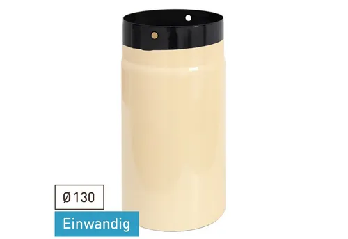 Raik Ofenrohr Emaille 130mm - 250mm Elfenbein, Längenelement - Hochwertiges Rauchrohr für Kamine und Öfen. Die robuste Emaille-Beschichtung sorgt für Langlebigkeit und Formbeständigkeit. Ideal für verschiedene Brennstoffe und in mehreren Farben erhältlich.