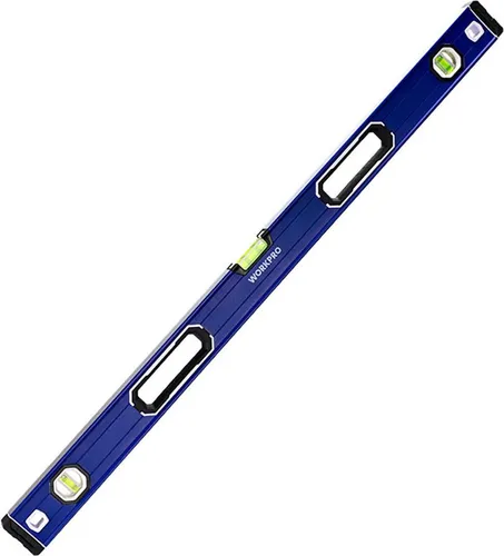 Workpro Aluminium Wasserwaage 60 cm - Magnetisch & Präzise - Wasserwaage aus Aluminium mit magnetischer Basis, 3 Libellen für präzise Messungen (45°/90°/180°) und stoßfest. Ideal für Profis und Heimwerker.