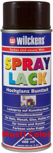 Wilckens Spraylack Buntlack Hochglanz, 400 ml, RAL 8017 Schokoladenbraun
