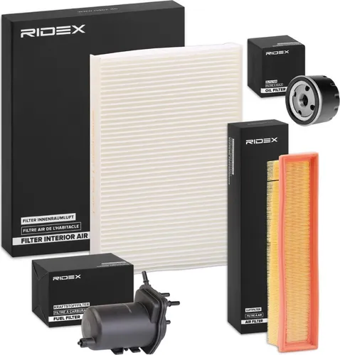 RIDEX Filterset Inspektionspaket Filtersatz für RENAULT CLIO II (BB0/1/2, CB0/1/2) KANGOO (KC0/1) KANGOO Express (FC0/1) CLIO II Kasten (SB0/1/2)