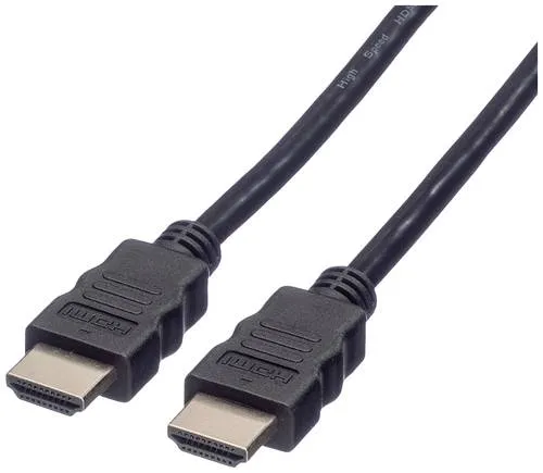 Roline HDMI Anschlusskabel HDMI-A Stecker 1.00m Schwarz 11.04.5541 4K UHD HDMI-Kabel