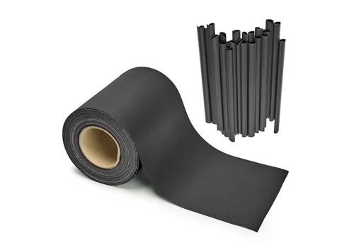 Garronda Sichtschutzstreifen 19 cm x 35 m aus PVC mit Clips - PVC-Sichtschutzstreifen für Zaun und Balkon, ideal zur Erhöhung der Privatsphäre im Garten. UV-beständig, einfach zu montieren und anpassbar. Erhältlich in verschiedenen Längen, perfekt für dauerhaften Einsatz im Außenbereich.