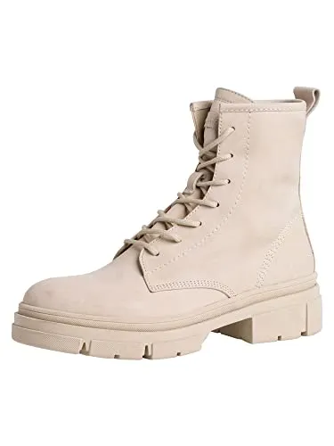 Tamaris Stiefelette Leder - Stylische Damen Schnürstiefelette aus hochwertigem Veloursleder, mit komfortabler Touch-It Technologie für besten Tragekomfort und praktischem Reißverschluss für einfaches An- und Ausziehen.