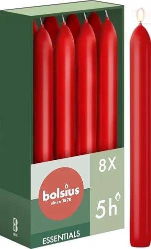Bolsius Glatte Stabkerzen in rot von Bolsius