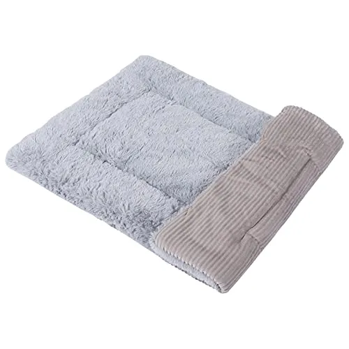 Vejaoo Hundematte Weiche und warme Matte Liegedecke für Hunde und Katzen Sofa für Heimtiere XZ014 (M (75 X 50CM), Wicker Gray)